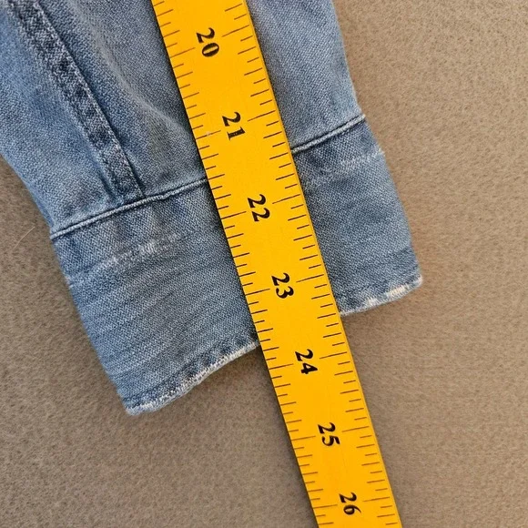 Frank & Eileen Womens XL Rory Chambray Shirt Dress Tattered Italian Cotton USA - Picture 14 of 16